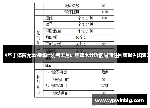 《基于体育无氧训练计划与每月训练效果分析的周期性回顾报告图表》