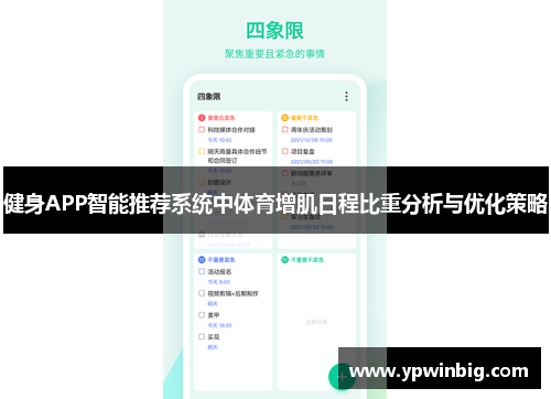 健身APP智能推荐系统中体育增肌日程比重分析与优化策略